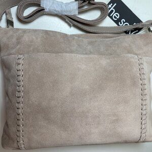 The Sak Melrose Leather Crossbody Sand Suede NEW